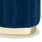 Baxton Studio Kirana Glam and Luxe Navy Blue Velvet Fabric and Gold PU Leather Ottoman 175-11241-Zoro - alternate 4